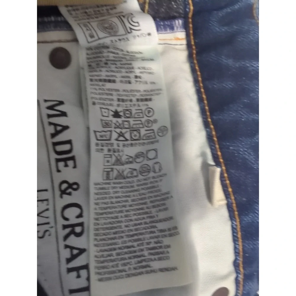 Levi's Made & Crafted Tack Slim Selvedge Jeans 31x34 Nova Blue Italy LMC Premium